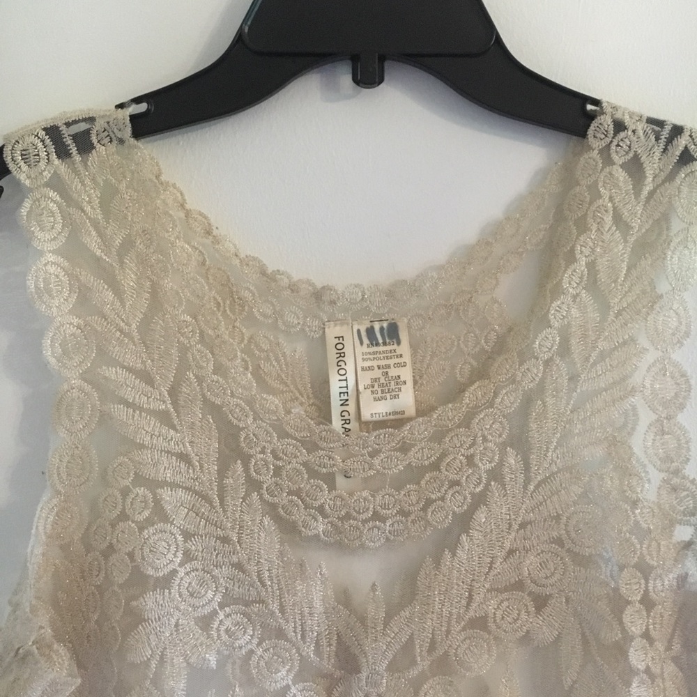 Forgotten Grace lace tank size S